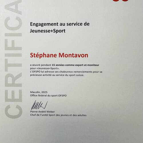 15 years in the service of youth and sport