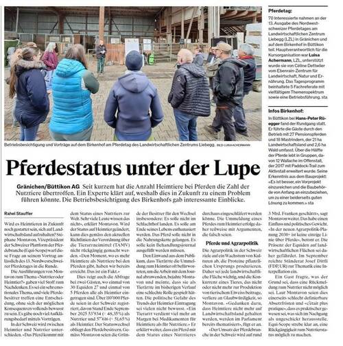 Liebegg - 14. November 2025 - Schweizer Bauer 